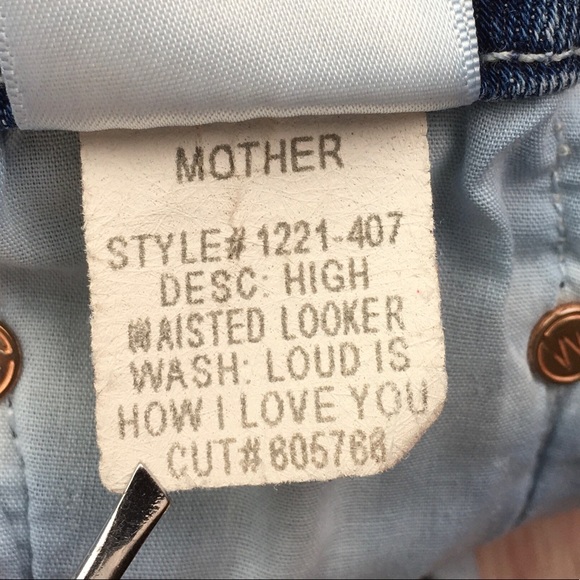 ⭐️MOTHER High Waisted Looker Jean in Loud is how I love you Size 27x29 1/2 - Picture 9 of 16